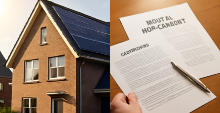 Zonnepanelen op een Nederlands woonhuis, symbool voor de keuze tussen huren en kopen