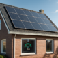 Zonnepanelen op een woning met slimme energiemeter zichtbaar, symbool voor slim contractkeuze