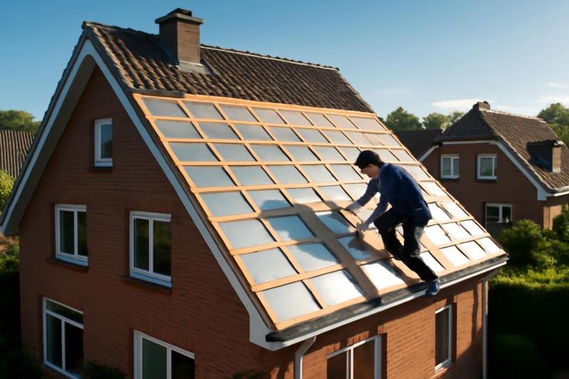 Dakisolatie wordt aangebracht op een Nederlands woonhuis, prijs per m² vergeleken
