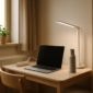 Nette studentenkamer met LED-lamp, slimme stekkerdoos en radiatorfolie