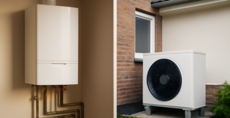 Vergelijking warmtepomp buiten en HR-ketel binnen in een Nederlandse woning