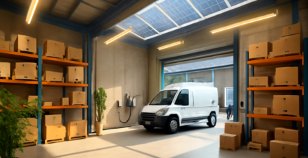 MKB-bedrijf met zonnepanelen, laadpalen en energiezuinige verlichting in 2026