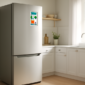 Energiezuinige koelkast met A-energielabel in een lichte moderne keuken